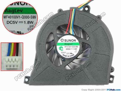 133959 SUNON MF40100V1-D040-S99 Cooling Fan  DC5V1.80W, w20x4x4 SUNON MF40100V1-D040-S99 Cooling Fan  