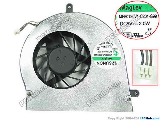 134011 SUNON MF60120V1-C201-G99 Cooling Fan  DC5V2.0W, w20x3x3 SUNON MF60120V1-C201-G99 Cooling Fan  <span style="font-family: tahoma, arial, 宋体, sans-serif; font-size: 14px; color: #ff0000;">Asus &nbsp;X93S X936SV</span>