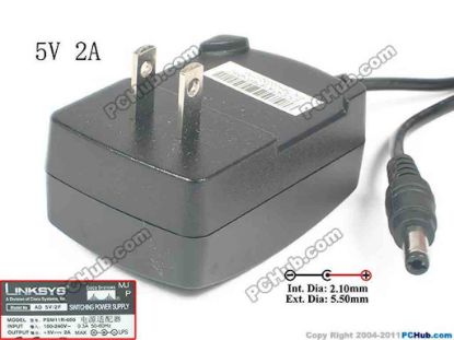 134045 Cisco PSM11R-050 AC Adapter 5V-12V 5V 2A, Barrel 5.5/2.5mm, US 2-Pin Plug Cisco PSM11R-050 AC Adapter 5V-12V 