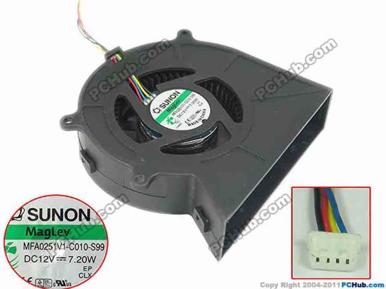 134604 SUNON MFA0251V1-C010-S99 Cooling Fan  12V 7.20W, w30x4x4 SUNON MFA0251V1-C010-S99 Cooling Fan