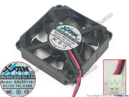 134665 XIFAN / Xinruilian RDL5012S1 Server - Square Fan sq50x50x10, w90x2x2, 12V 0.06A XIFAN / Xinruilian RDL5012S1 Server - Square Fan 