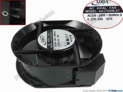 134716 ADDA AA1752HB-AT Server - Square Fan sq172x150x51mm, 0-wire, 200V 0.27A ADDA AA1752HB-AT Server - Square Fan 