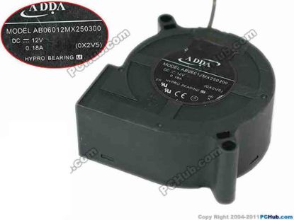 134722 ADDA AB06012MX250300 Server - Blower Fan bw60x60x25mm, 3-wire, 12V 0.18A ADDA AB06012MX250300 Server - Blower Fan
