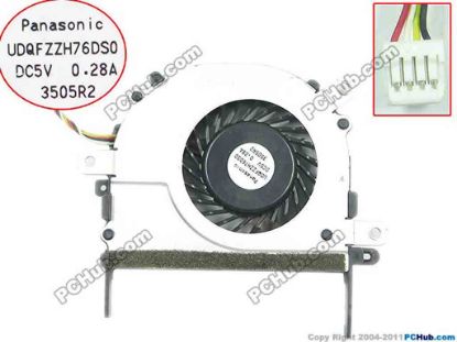 134869 Panasonic UDQFZZH76DS0 Cooling Fan  DC5V, 0.28A, 4 Wires 4 Pins Panasonic UDQFZZH76DS0 Cooling Fan