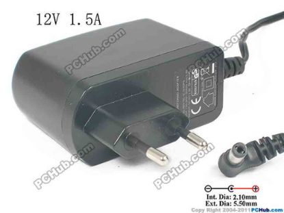 135426 Honor ADS-18C-12 AC Adapter - NEW Original 12V 1.5A, 5.5/2.1mm, EU 2-Pin, New Honor ADS-18C-12 AC Adapter - NEW Original 