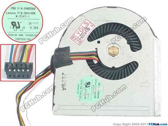 136168 Lenovo ThinkPad T430 Series Cooling Fan  M-234C-1, 0B41088, DC5V 0.30A, Bare fan Lenovo ThinkPad T430 Series Cooling Fan  