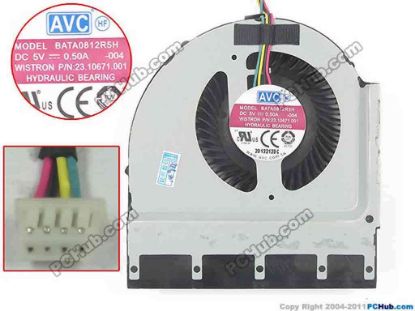 136393 AVC BATA0812R5H Cooling Fan  -004, DC 5V 0.50A, Bare fan AVC BATA0812R5H Cooling Fan