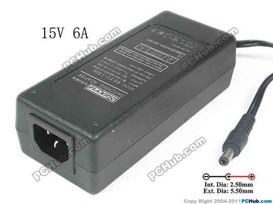 136458 PCH OEM Power AC Adapter - Compatible 15V 6A, 5.5/2.5mm, C14, New PCH OEM Power AC Adapter - Compatible 