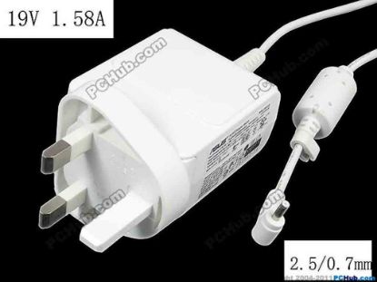 136846 ASUS Eee PC 1015P AC Adapter- Laptop 19V 1.58A 2.5/0.7mm, UK 3 Prong, White, New ASUS Eee PC 1015P AC Adapter- Laptop 
