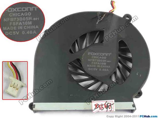 136847 Foxconn NFB73B05H-001 Cooling Fan  FSFA10M, 5V 0.40A, Bare fan Foxconn NFB73B05H-001 Cooling Fan  