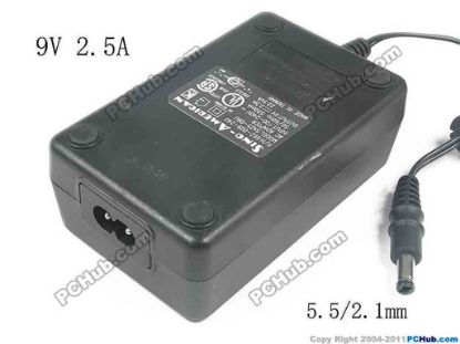 137210 Sino American SA25-09U AC Adapter 5V-12V 9V 2.5A, 5.5/2.1mm, 2-Prong Sino American SA25-09U AC Adapter 5V-12V 
