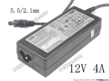 143171 APD / Asian Power Devices DA-48P12 AC Adapter - NEW Original 12V 4A, Barrel 5.5/2.1mm, 3-Prong, New APD / Asian Power Devices DA-48P12 AC Adapter - NEW Original