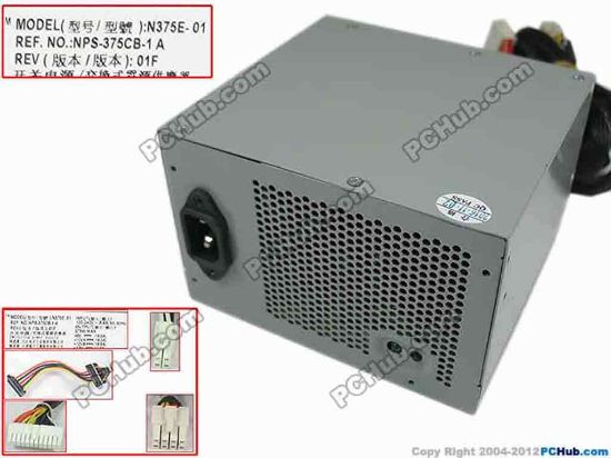 143386 Dell PowerEdge T310 Server - Power Supply 360W, N375E-01, NPS-375CB-1 A, 0T122K Dell PowerEdge T310 Server - Power Supply 