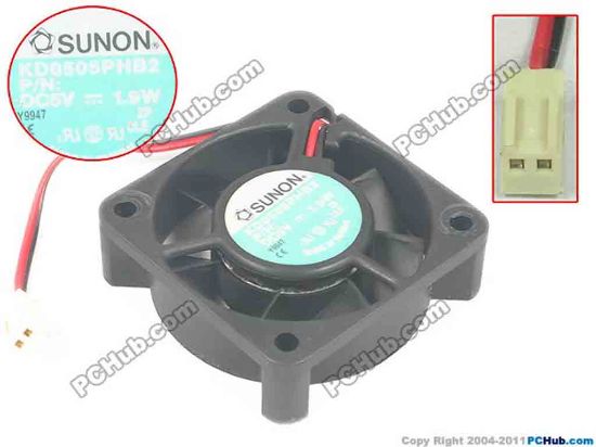 143910 SUNON KD0505PHB2  Server - Square Fan KD0505PHB2, 60mm, 2-wire 2-pin connector SUNON KD0505PHB2  Server - Square Fan 