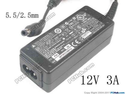 143912 Delta Electronics ADP-36EH C AC Adapter- Laptop 12V 3A 36W, Barrel 5.5/2.5mm, 2-Prong, New Delta Electronics ADP-36EH C AC Adapter- Laptop 