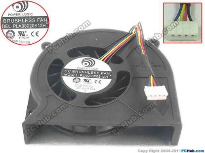 143913 Power Logic PLA08020S12H Cooling Fan  DC12V 0.60A, Bare fan Power Logic PLA08020S12H Cooling Fan  