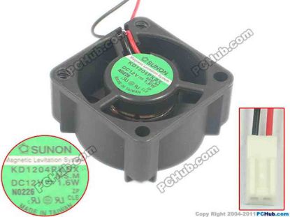143964 SUNON KD1204PKBX Server - Square Fan KD1204PKBX, MS.M,50mm, 2-wire 2-pin connector  SUNON KD1204PKBX Server - Square Fan 