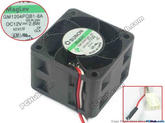 143974 SUNON GM1204PQB1-8A Server - Square Fan GM1204PQB1-8A, (2).R.GN SUNON GM1204PQB1-8A Server - Square Fan 