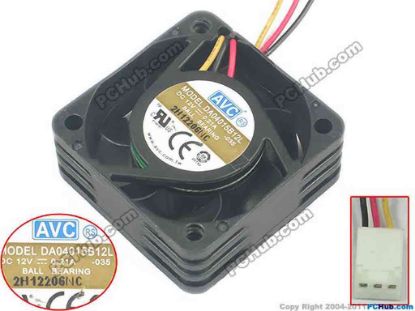 143992 AVC DA04015B12L Server - Square Fan DA04015B12L, -035 AVC DA04015B12L Server - Square Fan 