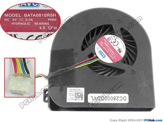 144002 AVC BATA0815R5H Cooling Fan  PN02, DC28000DDVL,  02K3K7, 5V 0.3A AVC BATA0815R5H Cooling Fan  