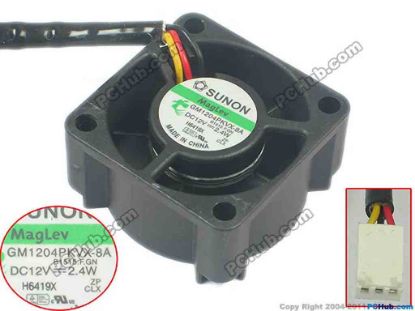 144010 SUNON GM1204PKVX-8A Server - Square Fan GM1204PKVX-8A, B1515.F.GN SUNON GM1204PKVX-8A Server - Square Fan