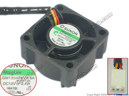 144010 SUNON GM1204PKVX-8A Server - Square Fan GM1204PKVX-8A, B1515.F.GN SUNON GM1204PKVX-8A Server - Square Fan