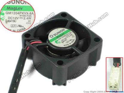 144013 SUNON GM1204PKVX-8A Server - Square Fan GM1204PKVX-8A, B1590.P.GN SUNON GM1204PKVX-8A Server - Square Fan 