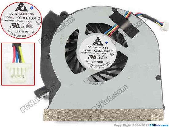 144019 Delta Electronics KSB06105HB Cooling Fan  KSB06105HB, -BJ1U, 4-wire Delta Electronics KSB06105HB Cooling Fan  