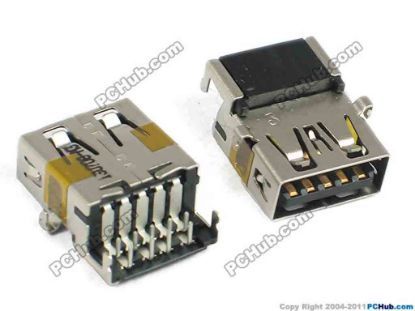 144161 UPH Jack & Plug Jack- USB 3.0 17x13x7.5mm (exclude fixed legs), Black UPH Jack & Plug Jack- USB 3.0 j