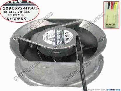 144521 Sanyo Denki 109E5724H503 Server - Round Fan dia172x150x51mm, w60x3x3, 24V 0.58A Sanyo Denki 109E5724H503 Server - Round Fan 