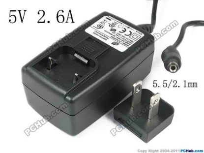 144849 ENG 3A-161WP05 AC Adapter - NEW Original 5V 2.6A, Barrel 5.5/2.1mm, US 2-Pin Plug, New ENG 3A-161WP05 AC Adapter - NEW Original 