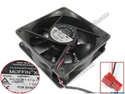 144882 Comair Rotron MS24B3X Server - Square Fan MS24B3X, DC 24V 0.29A, 120x120x38mm Comair Rotron MS24B3X Server - Square Fan 