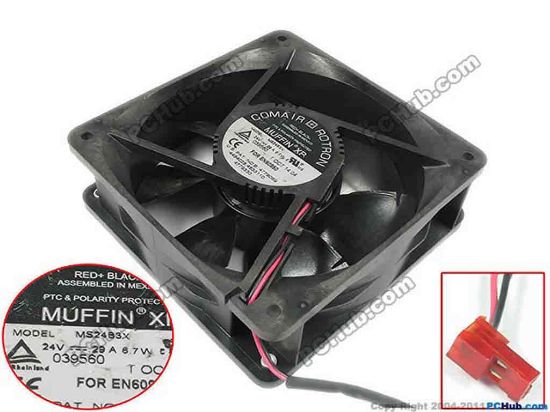 144882 Comair Rotron MS24B3X Server - Square Fan MS24B3X, DC 24V 0.29A, 120x120x38mm Comair Rotron MS24B3X Server - Square Fan 