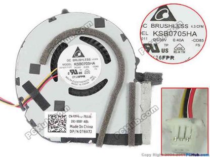 145023 Dell Inspiron 15Z 5523 Cooling Fan  -CD85, 5V 0.40A Bare fan Dell Inspiron 15Z 5523 Cooling Fan  