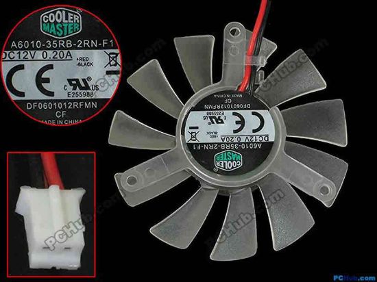145035 Cooler Master A6010-35RB-2RN-F1 Server - Frameless / GPU Fan DC 12V 0.20A, 55x55x10mm, Transparent color Cooler Master A6010-35RB-2RN-F1 Server - Frameless / GPU Fan 