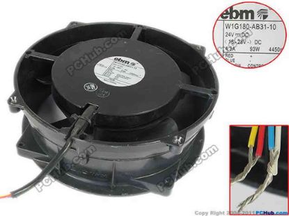 145037 ebm-papst W1G180-AB31-10 Server - Round Fan DC 24V 4.3A, 200x200x70mm, 4-wire ebm-papst W1G180-AB31-10 Server - Round Fan