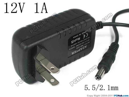 145038 PCH OEM Power AC Adapter - Compatible WEI-1210, 12V 1A, US 2-Pin Plug PCH OEM Power AC Adapter - Compatible 