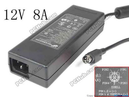 145072 FSP Group Inc FSP096-DMAD1 AC Adapter- Laptop 12V 8A, 4P P1&4=V+, C14 FSP Group Inc FSP096-DMAD1 AC Adapter- Laptop 