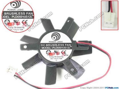 145095 Power Logic PLD05010S12L Server - Frameless / GPU Fan PLD05010S12L, 50mm, 2-wire 2-pin connector Power Logic PLD05010S12L Server - Frameless / GPU Fan 
