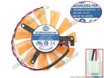 145500 Other Brands ZUNSHAN Server - Frameless / GPU Fan Orange, 12V 0.24A, dia55, ctc43x39x32, w80x2x2 Other Brands ZUNSHAN Server - Frameless / GPU Fan Cooling Fan for display card