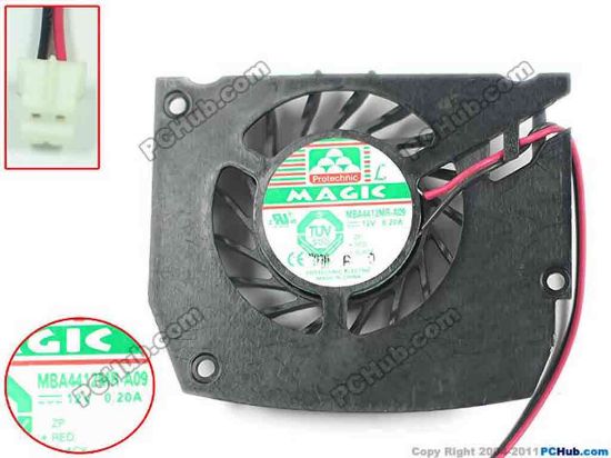 145538 Protechnic Magic MBA4412MR-A09 Server - Frameless / GPU Fan 12V 0.20A, dia40, ctc54x45x34, w70x2x2 Protechnic Magic MBA4412MR-A09 Server - Frameless / GPU Fan Cooling Fan for display card