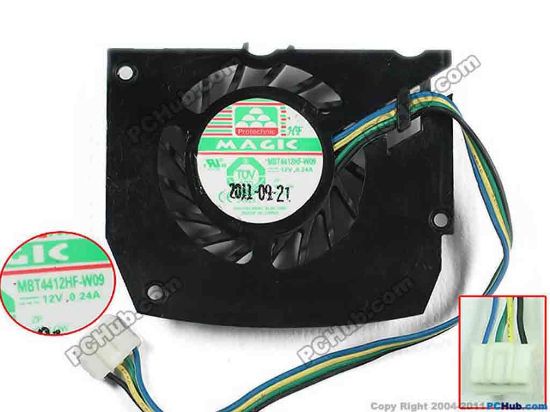 145540 Protechnic Magic MBT4412HF-W09 Server - Frameless / GPU Fan 12V 0.24A, dia40, ctc54x45x34, w70x4x4 Protechnic Magic MBT4412HF-W09 Server - Frameless / GPU Fan Cooling Fan for display card