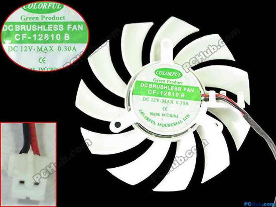145590 COLORFUL CF-12810 B Server - Frameless / GPU Fan 12V 0.30A, dia74, ctc39, w50x2x2 COLORFUL CF-12810 B Server - Frameless / GPU Fan Cooling Fan for display card