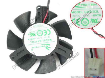 145686 Other Brands APISTEK Server - Frameless / GPU Fan -NNTH, NNTG, 12V 0.13A, dia46, ctc39, w45x2x2 Other Brands APISTEK Server - Frameless / GPU Fan Cooling Fan for display card