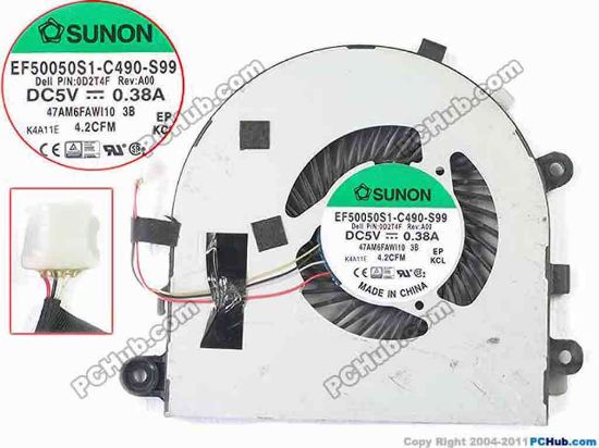145949 SUNON EF50050S1-C490-S99 Cooling Fan  5V 0.40A, Bare Fan SUNON EF50050S1-C490-S99 Cooling Fan  