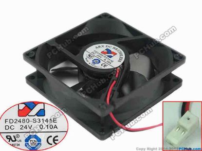 145996 ARX FD2480-S3141E Server - Square Fan sq80x80x25mm, 2-wire, 24V 0.10A ARX FD2480-S3141E Server - Square Fan 