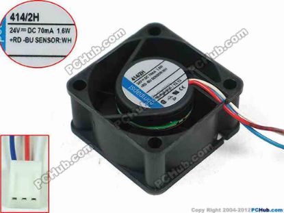 146144 ebm-papst 414 /2H Server - Square Fan sq40x40x20mm, 3-wire, 24V 1.6W ebm-papst 414 /2H Server - Square Fan 
