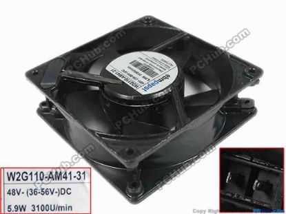 146467 ebm-papst W2G110-AM41-31 Server - Square Fan sq120x120x38mm, 2-wire, 48V 5.9W ebm-papst W2G110-AM41-31 Server - Square Fan