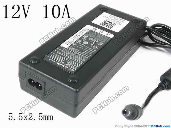 146765 LITE-ON PA-1210-089 AC Adapter 5V-12V 12V 10A, 5.5x2.5mm, 2-Prong, New LITE-ON PA-1210-089 AC Adapter 5V-12V 