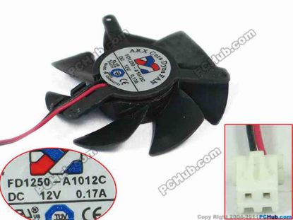 147054 ARX FD1250-A1012C Server - Frameless / GPU Fan DC12V 0.17A, w50x2x2, Black ARX FD1250-A1012C Server - Frameless / GPU Fan 